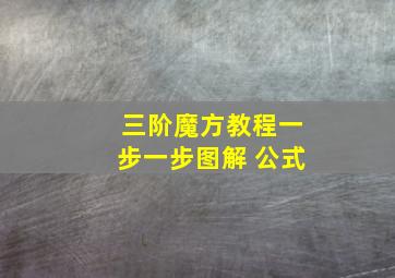 三阶魔方教程一步一步图解 公式